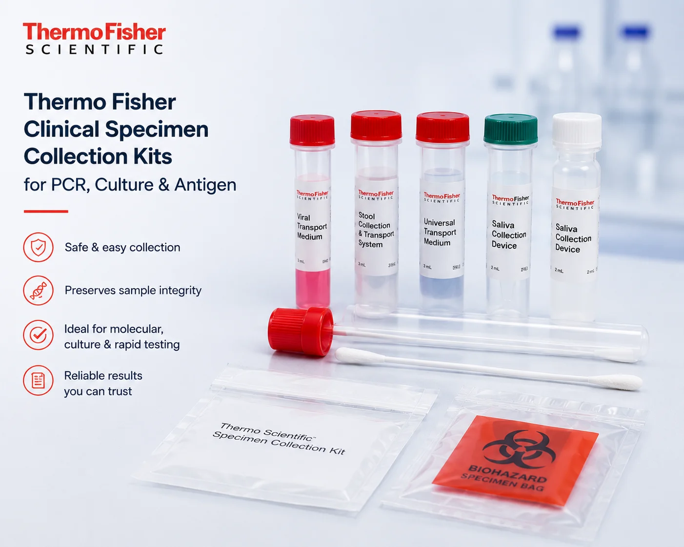 Iright Thermo Fisher Clinical Specimen Collection Kits for PCR, Culture ...